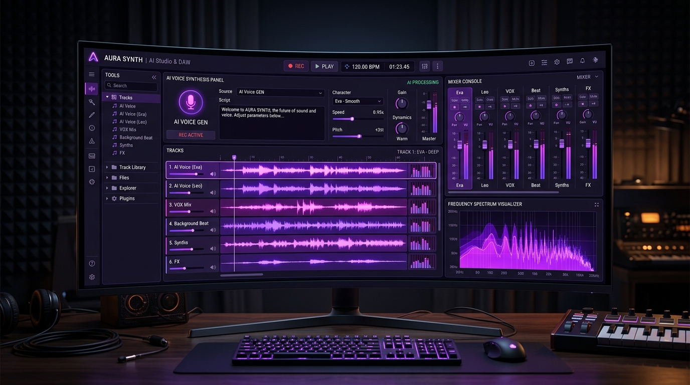 AI Audio DAW Synthesis Studio